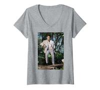 Mujer Pierce Brosnan James Bond Actor Goldeneye de Michael Grecco Camiseta Cuello V