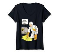 Mujer Pierogi 5 Second Rule Vintage Retro Radioactive Lab Nerd Camiseta Cuello V