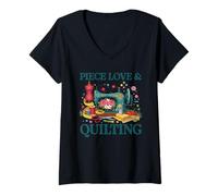 Mujer Pieza Love & Quilting Camiseta Cuello V