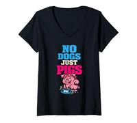 Mujer Pig Owner Mini Pig Lover Peculiar Pet Pig Pride Hocico Vida Camiseta Cuello V