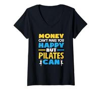 Mujer Pilates El Dinero No Puede Hacerte Feliz, Pero Camiseta Cuello V