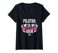 Mujer Pilates is My Happy Hour Hot Girls Do Pilates Instructor Era Camiseta Cuello V