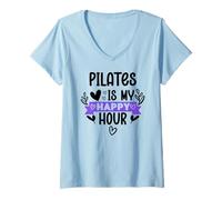 Mujer Pilates is My Happy Hour In Pilates Era Pilates Instructor Camiseta Cuello V