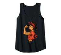 Mujer Pilates Made Me Strong Girl Power Retro Art RosieRiveter Camiseta sin Mangas