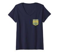 Mujer Pinewood Derby Pit Crew Cub Scouts Badge Logo Camiseta Cuello V