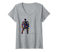 Mujer Pink Floyd - Bombilla Colorida para Hombre, Color Rosa Camiseta Cuello V