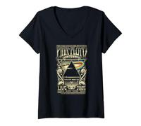 Mujer Pink Floyd Lado Oscuro De La Luna Tour 1973 Radio City Camiseta Cuello V