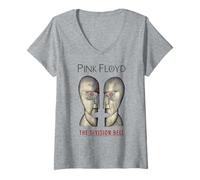 Mujer Pink Floyd The Division Bell Caras de Portada del álbum Camiseta Cuello V