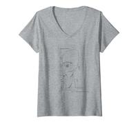 Mujer Pink Floyd The Division Bell Trabajando Dibujo Cuadrícula Camiseta Cuello V