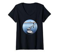 Mujer Pink Floyd WYWH50 Hombre de pie en Relojes desearía Que estuvieras aquí Camiseta Cuello V