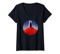 Mujer Pink Floyd WYWH50 Monolith Wish You were Here 50th Camiseta Cuello V