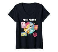 Mujer Pink Floyd WYWH50 Pases Collage Deseo Que estuvieras aquí 50 Camiseta Cuello V