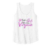 Mujer Pink Just a Girl Who Loves Virginia Cute Virginia Girl Camiseta sin Mangas