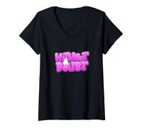Mujer Pink Without A Doubt Gráfico rosa Camiseta Cuello V