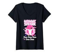 Mujer Pinkfong Baby Shark Mommy Shark Oficial Camiseta Cuello V