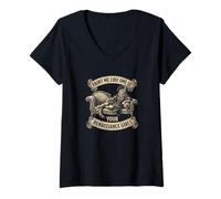 Mujer Píntame como una de Tus Chicas renacentistas Vintage Cat Camiseta Cuello V
