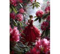 Mujer Pintar por Numeros Adultos, Flor Pintar por Numeros Manualidades Adultos, DIY Paint by Numbers kits con Pinceles y Pinturas Acrílicas, Regalo Mujer, Home Decoracion Habitacion, 40x50cm M-4260