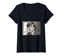 Mujer Pionero de la informática Moderna Bill Gates 1987 por Dick Barnatt Camiseta Cuello V