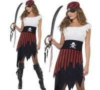 Mujer Piratas Del Caribe Moza DISFRAZ XS A XL (8-22) Por Smiffys