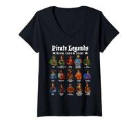 Mujer Piratas legendarios Camiseta Cuello V