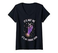 Mujer Piscis No Soy yo, es mi Signo del Zodiaco Astrología Divertida Camiseta Cuello V