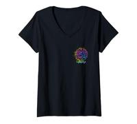 Mujer Piscis Signo del Zodiaco Astrología Horóscopo Mujeres Hombres Niñas Camiseta Cuello V