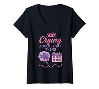 Mujer Piscis Zodiac SASS Astrología Humor Cry Baby Petty Signo Estelar Camiseta Cuello V