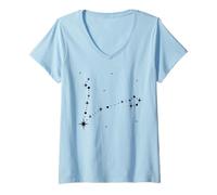 Mujer Piscis Zodíaco Pisces Constelación Camiseta Cuello V