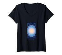 Mujer Piscis Zodiaco Un Soñador Corazón Océano Celestial Alma Camiseta Cuello V