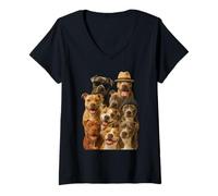 Mujer Pit Bull Terrier americano Camiseta Cuello V
