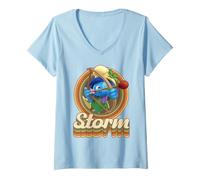 Mujer Pitufos Pitufina Tormenta Salvaje Jungla Aventura Clásico Amazon Camiseta Cuello V