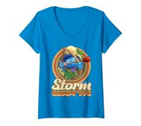 Mujer Pitufos Pitufina Tormenta Salvaje Selva Clásica Aventura Amazon Camiseta Cuello V