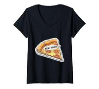 Mujer Pizza al Estilo de New Haven, Connecticut, apizza y Cultura gastronómica Camiseta Cuello V