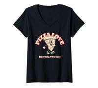Mujer Pizza Love In Crust We Trust (Declaración de Comida Divertida) Camiseta Cuello V