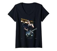 Mujer Placebo Brian Molko Foto en Vivo por Andy Willsher Camiseta Cuello V