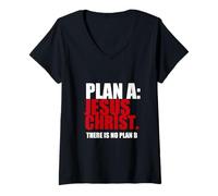 Mujer Plan A Jesucristo No hay Plan B Mateo 5 18 Camiseta Cuello V