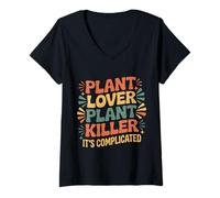Mujer Plant Lover Plant Killer It's Complicated - Camiseta Cuello V