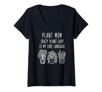 Mujer Plant mom Plant Lady is my Love Language Camiseta Cuello V