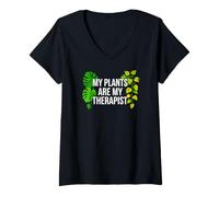 Mujer Plant Moms Houseplant My Plants Are My Therapist Camiseta Cuello V