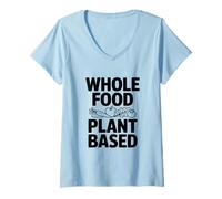 Mujer Planta de Alimentos integrales basados para una Vida más Saludable Camiseta Cuello V