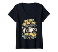 Mujer Plantilla Épica Bienestar Yoga Terapia Fitness PTA Personal Camiseta Cuello V