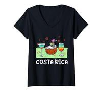 Mujer Playa Costa Rica Camiseta Cuello V