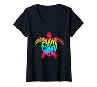 Mujer Playa Del Carmen México Camiseta Cuello V