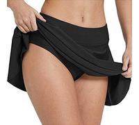 Mujer Playa Falda Corta Riou Falda de baño de Cubierta de Moda Sexy Belly Color Sólido Falda Corta Bikini Falda Brasileno Bikini Tangas Traje de baño Bikinis Bottoms