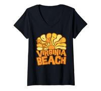 Mujer Playa Virginia Camiseta Cuello V