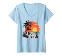 Mujer Playa Virginia Camiseta Cuello V