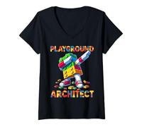 Mujer Playground Architect Future Architect Blocks Master Builder Camiseta Cuello V