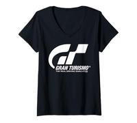 Mujer PlayStation Gran Turismo The Real Driving Simulator Grey Camiseta Cuello V