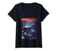 Mujer PlayStation Sly Cooper and The Thievius Raccoonus PS2 Hits Camiseta Cuello V