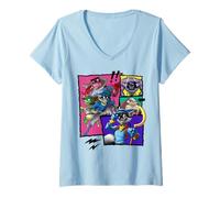 Mujer PlayStation Sly Cooper Bentley and Murray Action Panels Camiseta Cuello V
